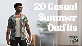 GTA Online 20 Summer Casual Outfits [upl. by Wendel976]