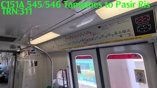 Echoey motor removed C151A 545546 Tampines to Pasir Ris [upl. by Ania216]