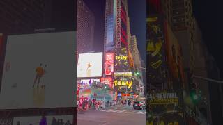 Manhattan New York City 🏙️ time square night time 🗽🗽 music tourism song fun [upl. by Priscella]