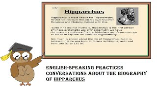 Englishspeaking practices  conversations  biography  Hipparchus [upl. by Bourgeois]