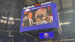 Lindy Ruff chat on new scoreboard [upl. by Faustina]