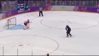 TJ Oshie Olympic Shootout NBC English [upl. by Stanwinn]