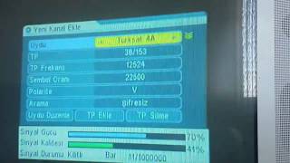 TURKSAT 4A YENİ KANAL EKLEME [upl. by Atronna]