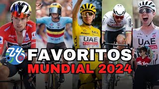 TOP 5 FAVORITOS AL MUNDIAL DE RUTA DE CICLISMO 2024  ¿ALGUIEN PODRÁ CON POGACAR [upl. by Cassie362]