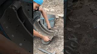 Brake shoe repair Rivit fiting  Brake shoe change [upl. by Akenit]