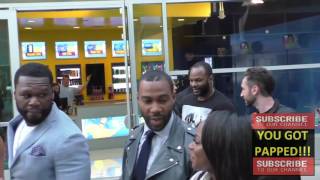 50 Cent Omari Hardwick and Naturi Naughton arriving to ArcLight Theatre in Hollywood [upl. by Nnywg]