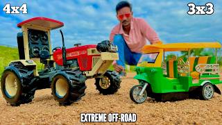 RC Open Lion John Deere Tractor Vs RC Auto Rickshaw  Chatpat toy TV [upl. by Anaidiriv]