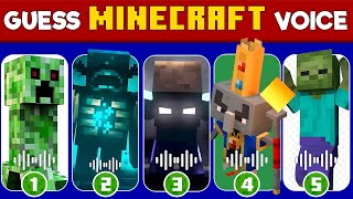 Guess the Minecraft Characters Sound and Voice⛏️ Steve Alex Creeper  Minecraft Quiz Edition [upl. by Ushijima]