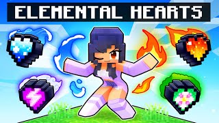 Having ELEMENTAL HEARTS in Minecraft [upl. by Emse]