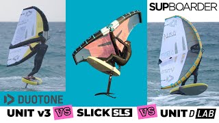 Duotone SLICK SLS vs UNIT V3 vs UNIT DLAB  2023 Wings  Comparative Review  SUPboarder [upl. by Tehcac6]