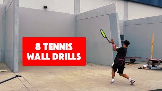 8 ESSENTIAL Tennis Wall Drills to LEVEL UP Your Game [upl. by Claudio313]