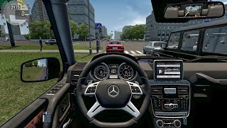 MercedesBenz GClass W463 2012  City Car Driving Steering Wheel  Fast Driving [upl. by Aikahs]