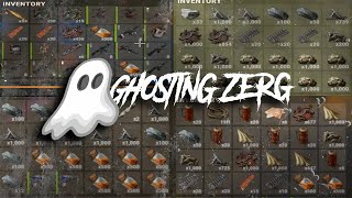 GHOSTING 30 DEEP ZERG ON WIPEDAY RUST [upl. by Mavra]