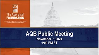 AQB Public Meeting [upl. by Helfant849]