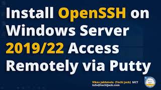 Install OpenSSH on Windows server 2019  OpenSSH Windows Server 2022 [upl. by Thackeray835]