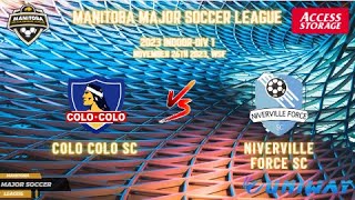 November 26th Div 1 WSF Colo Colo SC vs Niverville Force SC [upl. by Larkin]