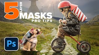 Photoshop Layer Masks 5 PRO TIPS [upl. by Hajed]