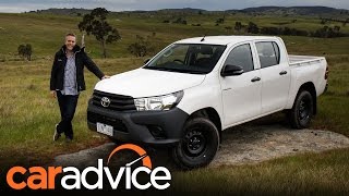 2016 Toyota HiLux Workmate 4X4 Review  CarAdvice [upl. by Wolenik465]