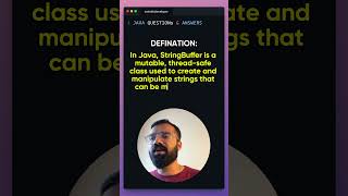 🔍 What is StringBuffer in Java coding codinginterview javaprogramming [upl. by Eeliak]