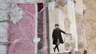 Junk Journal mit Henkel Flip Through  Fake Leather  No Talking UNINTENTIONAL ASMR [upl. by Claudian]