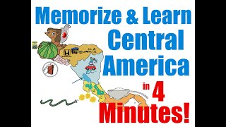 Memorize Central American Countries and Capitals in 4 Minutes [upl. by Kotick]