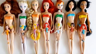 Disney Princess Doll Makeover  DIY Miniature Ideas for Barbie  Wig Dress Faceup and More DIY [upl. by Wandis]