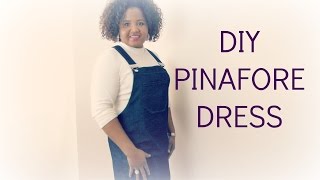 Diy pinafore dress dungaree dress [upl. by Itnaihc]