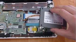 Asus Eee PC 1015PN  How to replace HDD with SSD [upl. by Brown436]