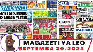 Magazeti ya leo Septemba 302024 jumatatu asubuhimagazeti ya michezo leo asubuhi ijumatatuYanga [upl. by Runkle]