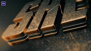 Epic 3D Text Animation  After Effects Tutorial  Element 3D [upl. by Mehelhteb]