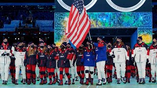 Team USA enters Winter Olympics Opening Ceremony 2022 [upl. by Yevol]