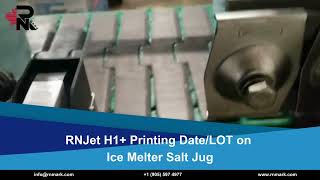 Date Coder  LOT Coder  Batch Printer  Expiry Date Printer on Plastic Jug  Marking Ice Melter Jug [upl. by O'Grady]