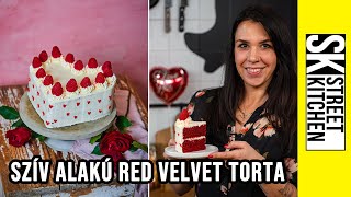 ❤️SZÍV ALAKÚ❤️ red velvet TORTA🍰 Nóritól [upl. by Revert]