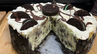 Mint Oreo Chocolate Cheesecake [upl. by Esylla]