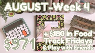 🥑 Weekly Cash Stuffing 1032  Saving With Friends  Week 4 August  Single Income [upl. by Ecirtnuahs]