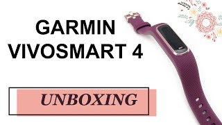 Garmin Vivosmart 4 Unboxing HD 0100199521 [upl. by Ahsatam]