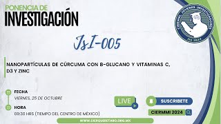 JsI005 NANOPARTÍCULAS DE CÚRCUMA CON ΒGLUCANO Y VITAMINAS C D3 Y ZINC [upl. by Yseult]