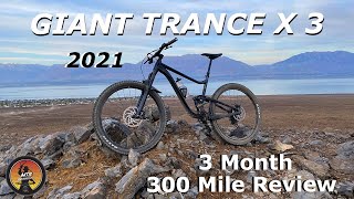 2021 Giant Trance X 3 29er  3 months  300 Mile Review [upl. by Molly]