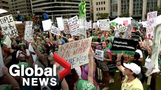 Roe v Wade overturned Womens March held in Washington DC in response to SCOTUS decision  FULL [upl. by Liagibba]