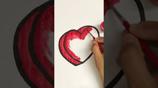 How to Draw a 3D heart ❤️ artforkids heart shapes learntodraw shortvideo [upl. by Amsaj760]