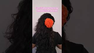 Haciendo broches para el cabello con el tutorial de las flores de Cempasúchil 🧡 [upl. by Aicilehp]