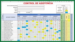 Cómo CREAR un REGISTRO DE ASISTENCIA para ALUMNOS en Excel Paso a Paso [upl. by Nehtiek]