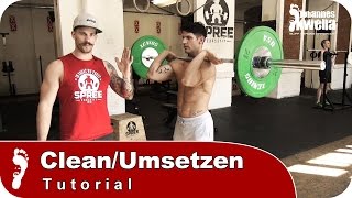 Clean Umsetzen  Richtige Technik mit der Langhantel Tutorial [upl. by Shorter]