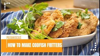 How to make Codfish fritters  Pataniscas de Bacalhau  tasty codfish fritters [upl. by Helaine]