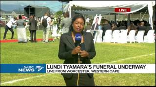 Lundi Tyamaras funeral underway [upl. by Yaeger]