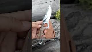 File Rasp steel Cowboy knife with walnut wood handle [upl. by Annayrb160]