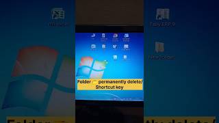 Folder 📁 permanently delete shortcut key folder computer asmrvideo viralvideo shortsvideo [upl. by Hafinah633]