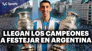 EN VIVO 🔴 LOS BICAMPEONES DE LA COPA AMÉRICA LLEGAN A ARGENTINA  FESTEJOS LOCURA HINCHAS Y MÁS [upl. by Partridge244]