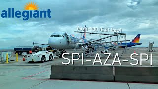 Trip Report  Allegiant Airlines A320200 Exit Row  SPIAZASPI [upl. by Ttelrahc]