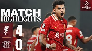 Luis Diaz HATTRICK Liverpool 40 Bayer Leverkusen  Champions League Highlights [upl. by Aivartal]